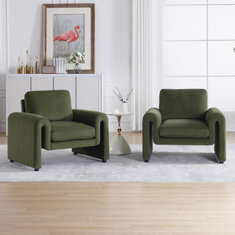 Velvet Comfy Armchair