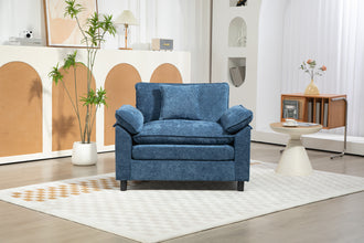 Chenille Oversized Accent Chair, Comfy Wide Armchair